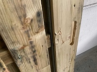 Vuren tuinpoort met metalen frame 195x100 cm - afbeelding 3 van  5