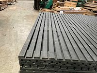 Vuren tuinscherm "elan" zwart gespoten - 180x180 cm (16x) - afbeelding 2 van  12