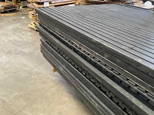 Vuren tuinscherm "elan" zwart gespoten - 180x180 cm (16x) - afbeelding 3 van  12