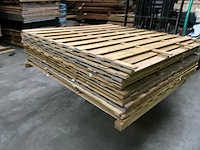 Vuren tuinscherm geïmpregneerd - 180x180 cm (10x) - afbeelding 4 van  10