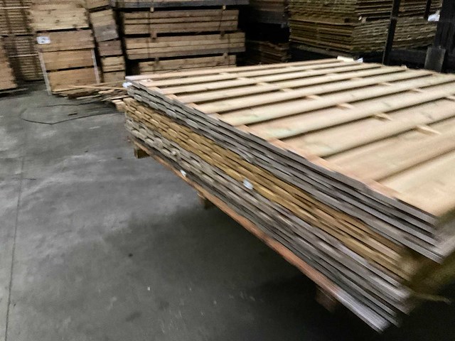 Vuren tuinscherm geïmpregneerd - 180x180 cm (10x) - afbeelding 3 van  8