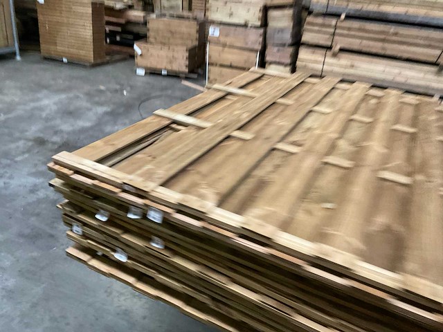 Vuren tuinscherm geïmpregneerd - 180x180 cm (10x) - afbeelding 3 van  10