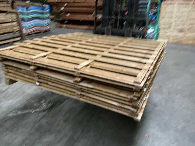 Vuren tuinscherm geïmpregneerd - 180x180 cm (10x) - afbeelding 4 van  10