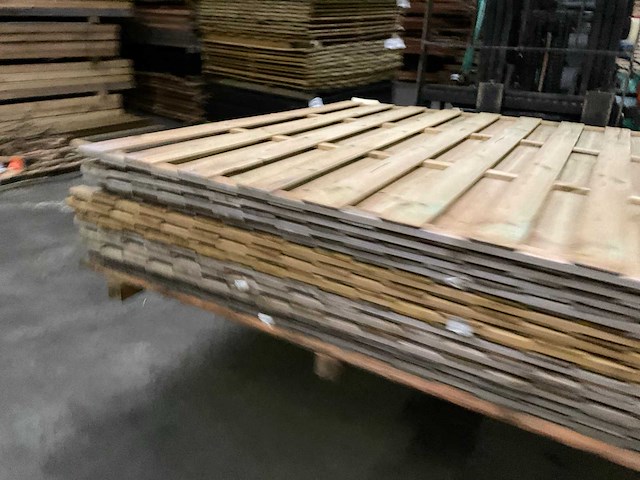 Vuren tuinscherm geïmpregneerd - 180x180 cm (10x) - afbeelding 4 van  8