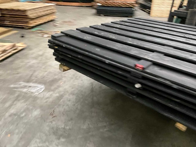 Vuren tuinscherm geïmpregneerd zwart - 180x180 (6x) - afbeelding 3 van  9