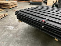 Vuren tuinscherm geïmpregneerd zwart - 180x180 (6x) - afbeelding 3 van  9