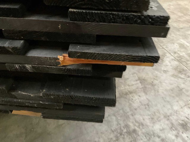 Vuren tuinscherm geïmpregneerd zwart - 180x180 (6x) - afbeelding 6 van  9