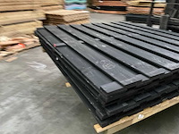 Vuren tuinscherm geïmpregneerd zwart - 180x180 (6x) - afbeelding 1 van  1