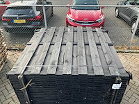 Vuren tuinscherm met toog 15-planks 180x180 cm (22x) - afbeelding 3 van  9