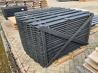 Vuren tuinscherm met toog 15-planks 180x180 cm (22x) - afbeelding 9 van  9