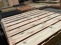 Vuren tuinscherm met toog geïmpregneerd - 180x180 cm (10x) - afbeelding 11 van  12