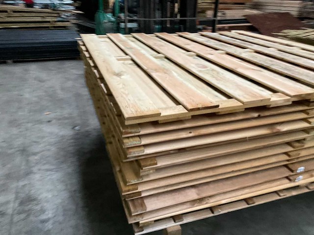 Vuren tuinscherm met toog geïmpregneerd - 180x180 cm (10x) - afbeelding 7 van  12