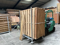 Vuren tuinscherm met toog geïmpregneerd - 180x180 cm (10x) - afbeelding 1 van  3