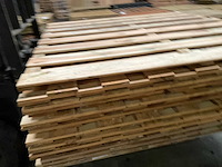 Vuren tuinscherm met toog geïmpregneerd - 180x180 cm (10x) - afbeelding 2 van  12