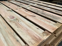 Vuren tuinscherm met toog geïmpregneerd - 180x180 cm (10x) - afbeelding 4 van  12