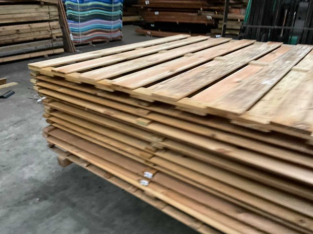 Vuren tuinscherm met toog geïmpregneerd - 180x180 cm (10x) - afbeelding 8 van  12