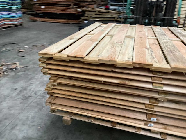 Vuren tuinscherm met toog geïmpregneerd - 180x180 cm (10x) - afbeelding 9 van  12