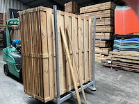 Vuren tuinscherm met toog geïmpregneerd - 180x180 cm (10x)