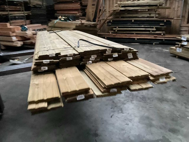 Vuren zweeds rabat geïmpregneerd - 180-240x14,5x1,8 cm (45x) - afbeelding 6 van  9