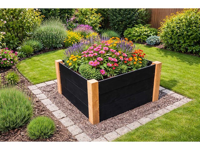 Vuren/douglas bloembak - 60x60x54 cm (2x) - afbeelding 1 van  3