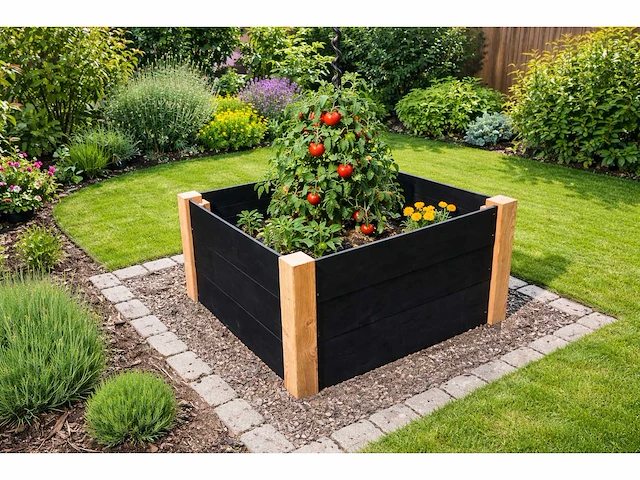 Vuren/douglas bloembak - 60x60x54 cm (2x) - afbeelding 2 van  5