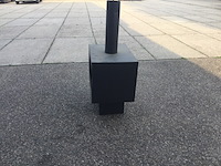 Vuurhaard met houtopslag esschert design, zwart - afbeelding 2 van  3