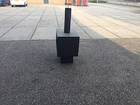 Vuurhaard met houtopslag esschert design, zwart - afbeelding 3 van  3