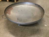 Vuurschaal doorsnee 100 cm op pootjes, esschert design, ff244, zilver - afbeelding 3 van  4