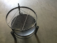 Vuurschaal met bbq rooster, esschert design, zwart - afbeelding 2 van  3