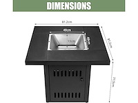 Vuurtafel incl. rooster 81,2x70x81,2 cm - afbeelding 2 van  4