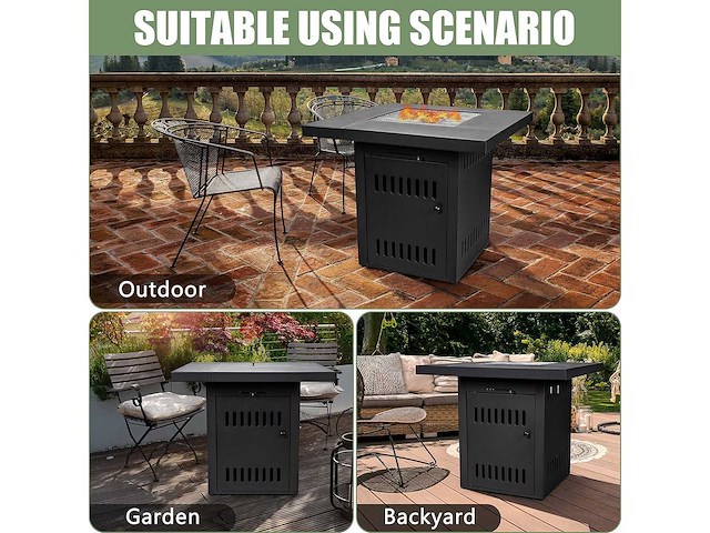 Vuurtafel incl. rooster 81,2x70x81,2 cm - afbeelding 4 van  4