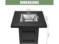 Vuurtafel incl. rooster 81,2x70x81,2 cm - afbeelding 2 van  3