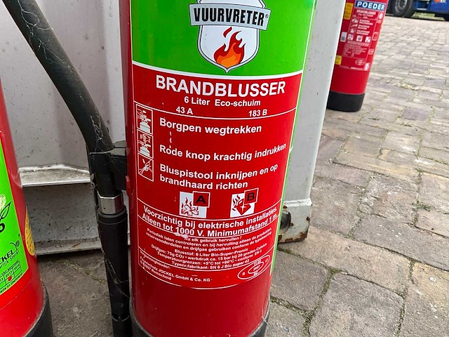 Vuurvreter schuim 6 liter brandblusser (2x) - afbeelding 4 van  5