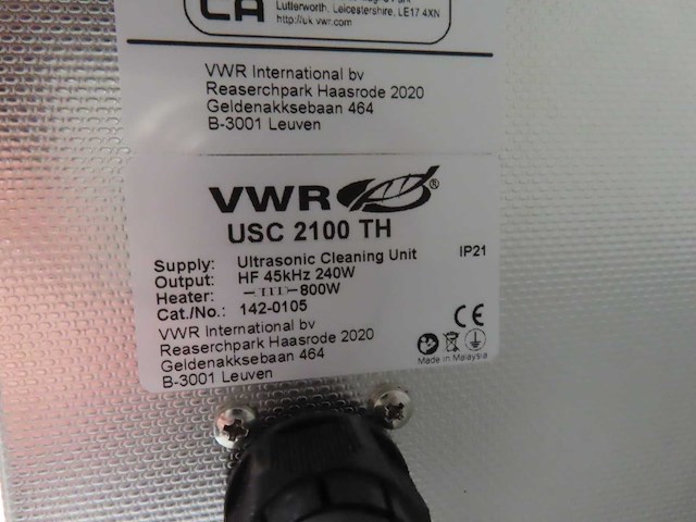 Vwr - usc-2100-th - ultrasonic cleaner - afbeelding 4 van  5