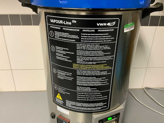 Vwr vapour line lite autoclaaf - afbeelding 7 van  8