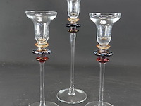 Waarschijnlijk dansk encore-serie set van 3 kandelaren