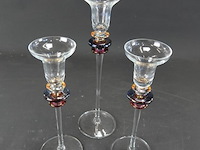 Waarschijnlijk dansk encore-serie set van 3 kandelaren - afbeelding 2 van  5