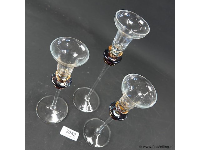 Waarschijnlijk dansk encore-serie set van 3 kandelaren - afbeelding 3 van  5