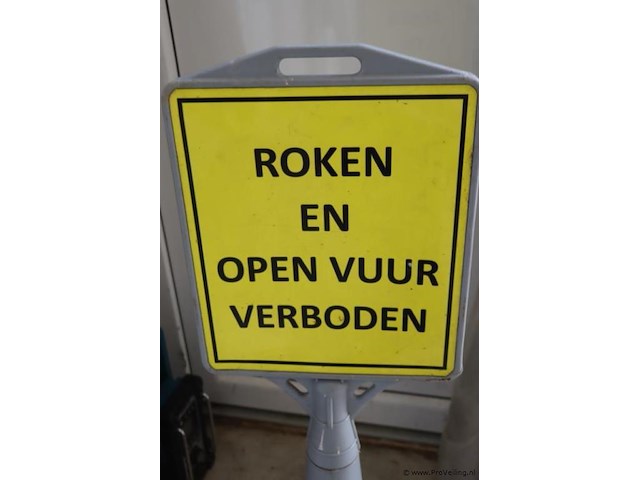 Waarschuwingsbord op standaard - afbeelding 3 van  4