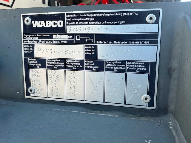 Wabco 3 asser netam oplegger trailer / containerchassis (3x) - afbeelding 14 van  16