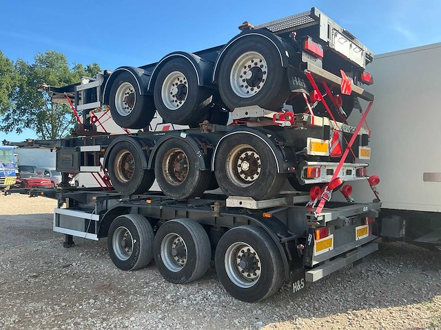 Wabco 3 asser netam oplegger trailer / containerchassis (3x) - afbeelding 9 van  12