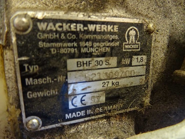 Wacker - bhf 30 s - breekhamer - afbeelding 2 van  2