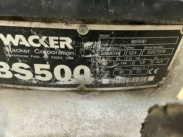 Wacker bs500 trilstamper - afbeelding 5 van  5
