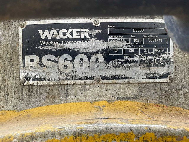 Wacker bs600 trilstamper (2x) - afbeelding 11 van  13