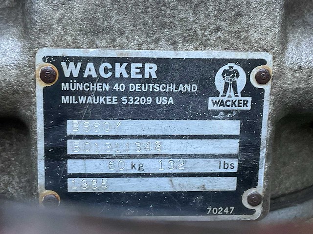 Wacker bs60y trilstamper (2x) - afbeelding 2 van  10