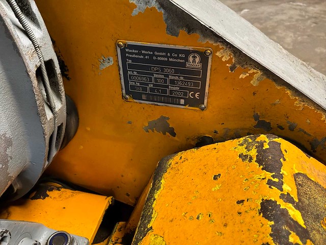 Wacker dps3060 diesel trilplaat 3000kg slagkracht - afbeelding 8 van  9