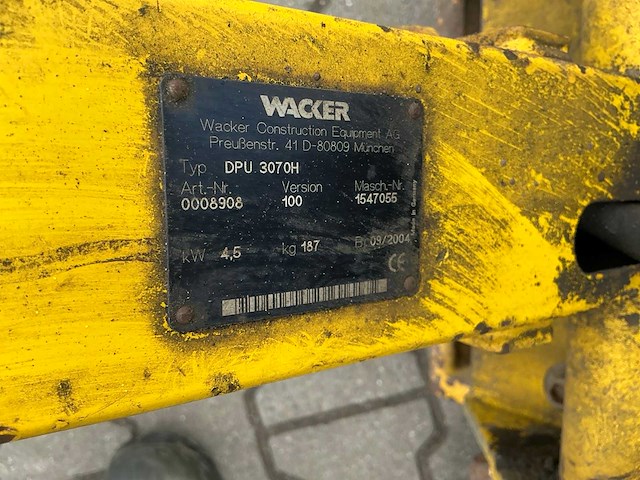 Wacker dpu 3070h trilplaat - afbeelding 6 van  6