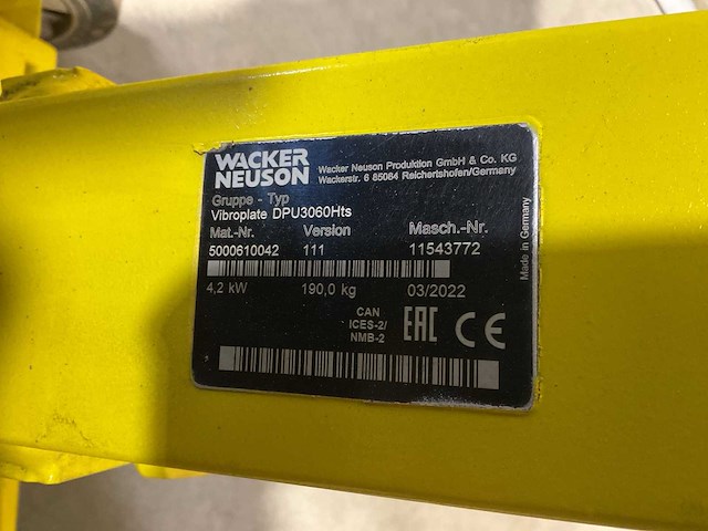 Wacker dpu3060 trilplaat - afbeelding 4 van  5