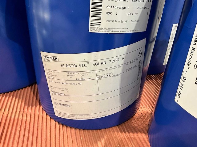 Wacker elastolsil solar 2200 a emmer siliciumverbinding (41x) - afbeelding 2 van  3