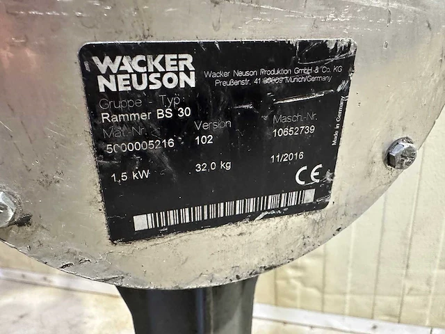 Wacker neuson - 2016 - rammer bs 30 - trilstamper - afbeelding 6 van  6